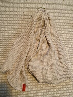 Beige Waffle Knit Sakura Bloom Ring Sling